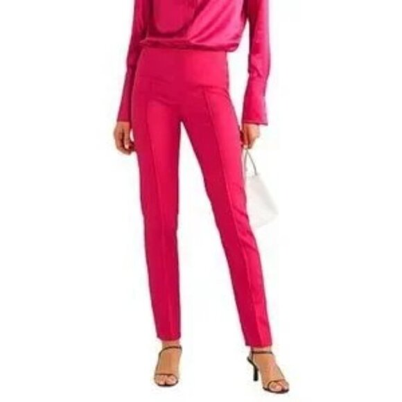 AKRIS Melissa Barbie Pink Silk Trouser Pant Fuscia Straight Leg RARE size 2 - Picture 14 of 15